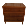 Chest of drawers of the 50s oak 3 drawers