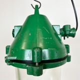 Green Industrial Cast Aluminium Explosion Proof Lamp, 1970s