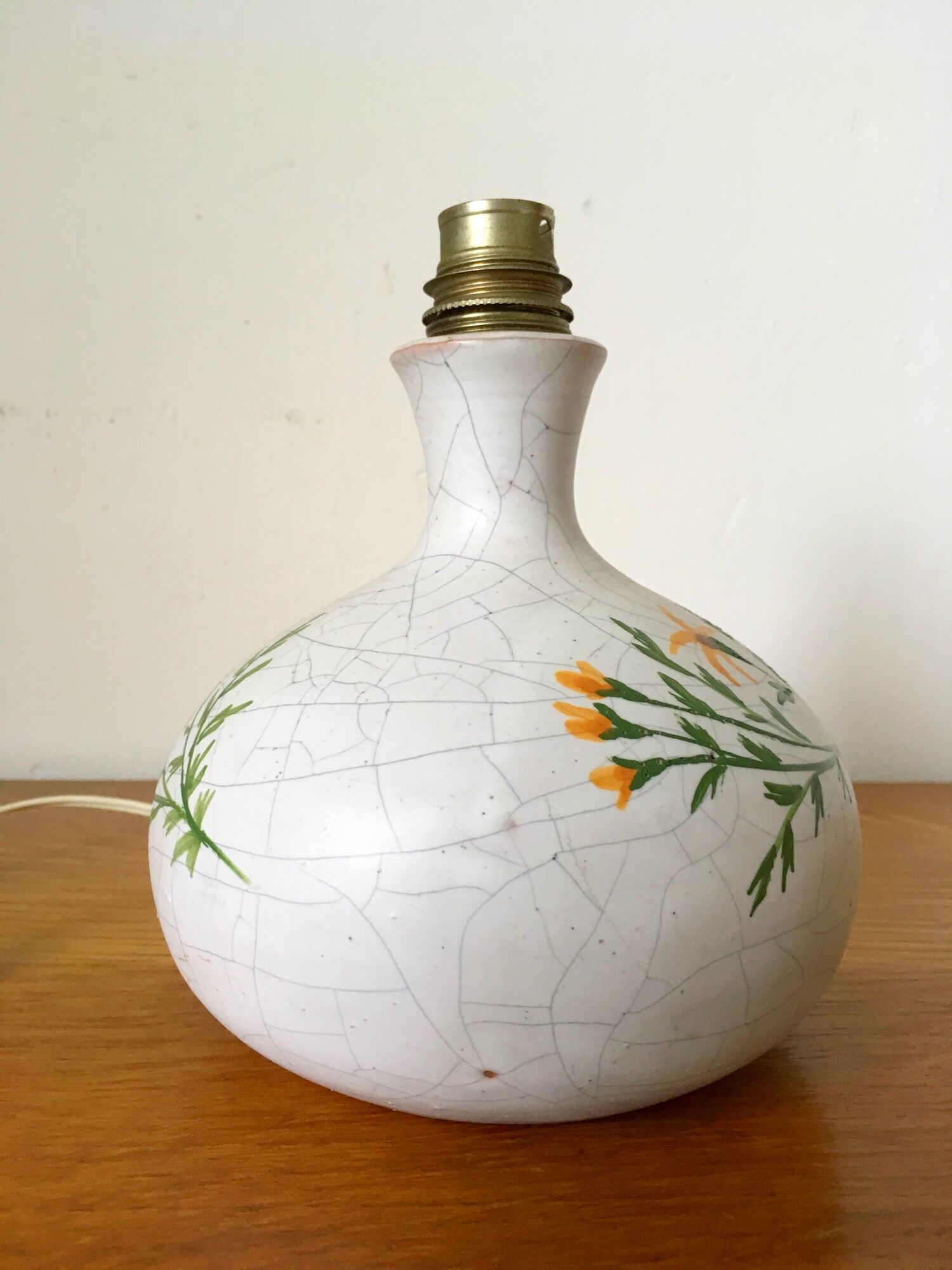 1960s vintage Vallauris ceramic lamp