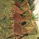 4 vintage wooden western chairs