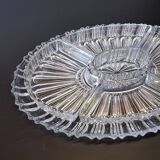 Very nice old glass hors d'oeuvre dish.