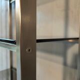 Stainless steel and smoked glass shelf