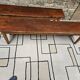 Lot deux bancs de ferme sapin vintage
