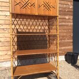 Vintage rattan shelf from the 60's