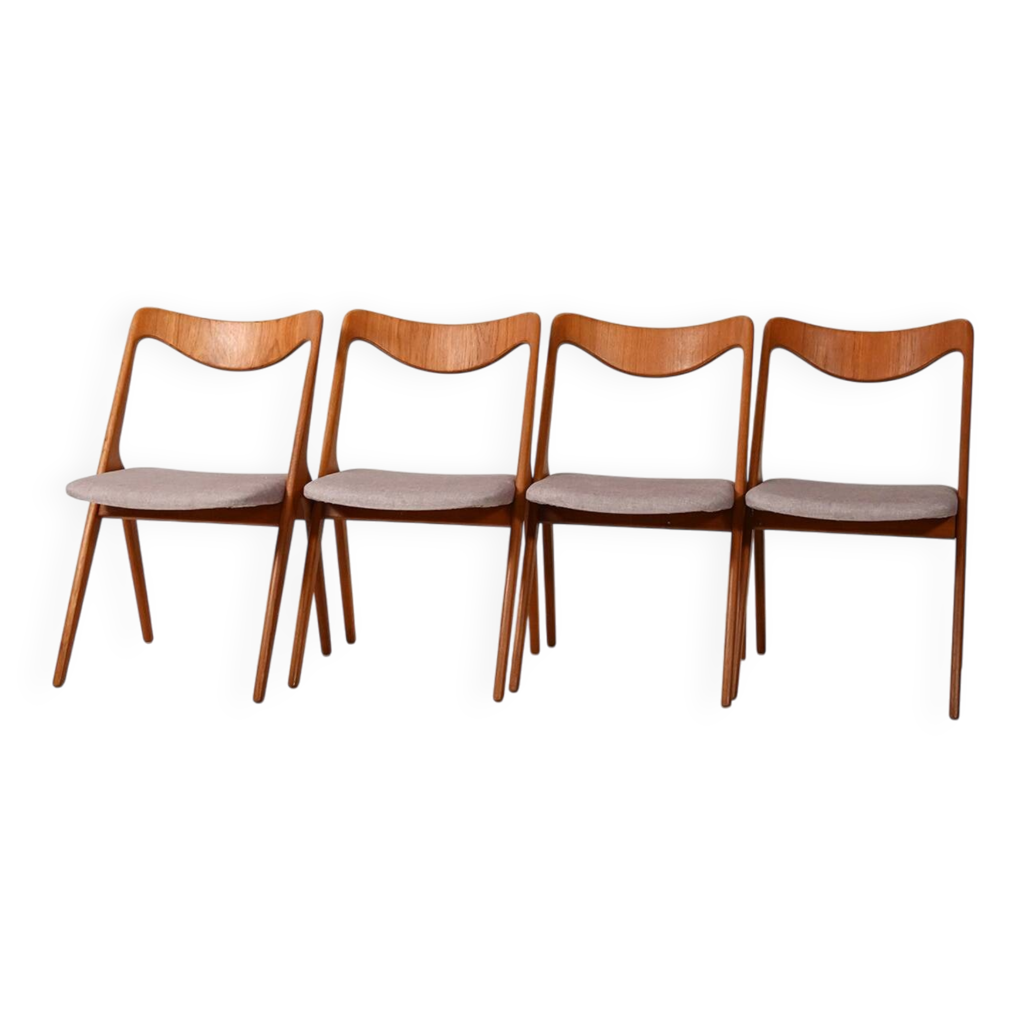 Set of four Swedish “Storken” dining chairs
