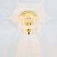 Mid-Century Modern Flower-Shaped Glass Flush Mount/Ceiling Light from Limburg, Germany, 1970s
