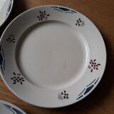 Assiettes plates motif art déco ensemble de 4