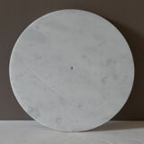 Oval cheese platter in marble and silver