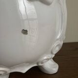 Moustiers Lallier white earthenware floor planter D30cm