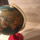 Earth globe ancient wooden foot