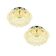Large Mid-Century Amber Bubble Glass Ceiling Lig by H. Tynell for Limburg