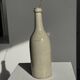 Bouteille vintage en grès beige moucheté H31