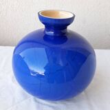 Blue glass vase