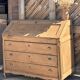 Antique drop-leaf secretary / solid raw oak counter
