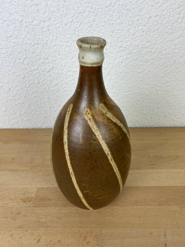 Vase bouteille grès pyrité, Saint Philibert