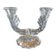 Chic two-armed candlestick chandelier in crystal glass / Excellent condition