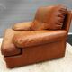 Fauteuil club lounge cuir cognac design 1970