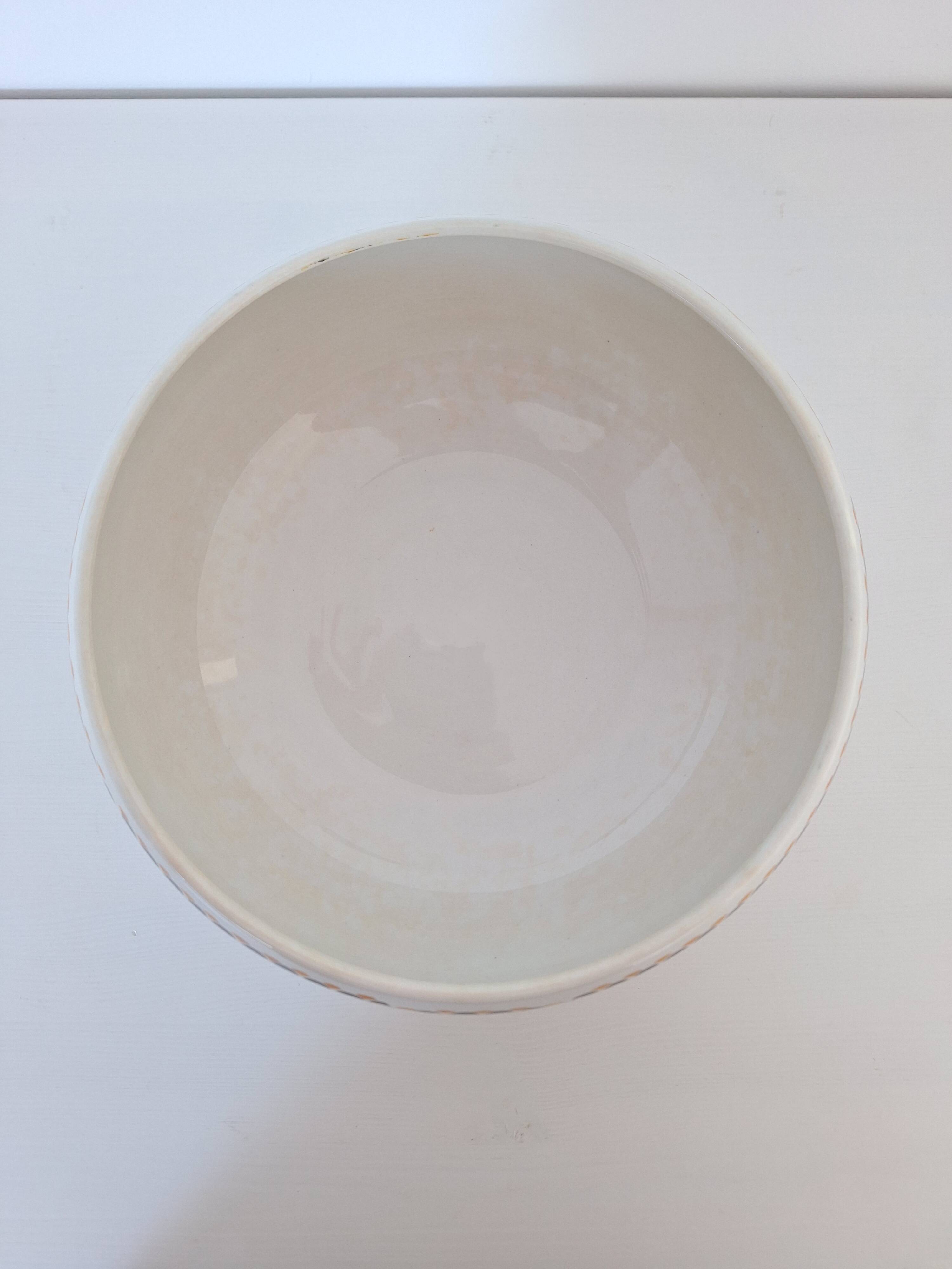Sarreguemines Nomeny Art Deco Salad Bowl