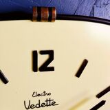 Formica vintage clock silent wall clock "Yellow electro star"