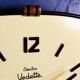 Formica vintage clock silent wall clock "Yellow electro star"