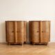 Pair of Art Deco bedside tables in walnut