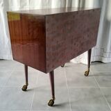 Vintage bar cabinet on casters
