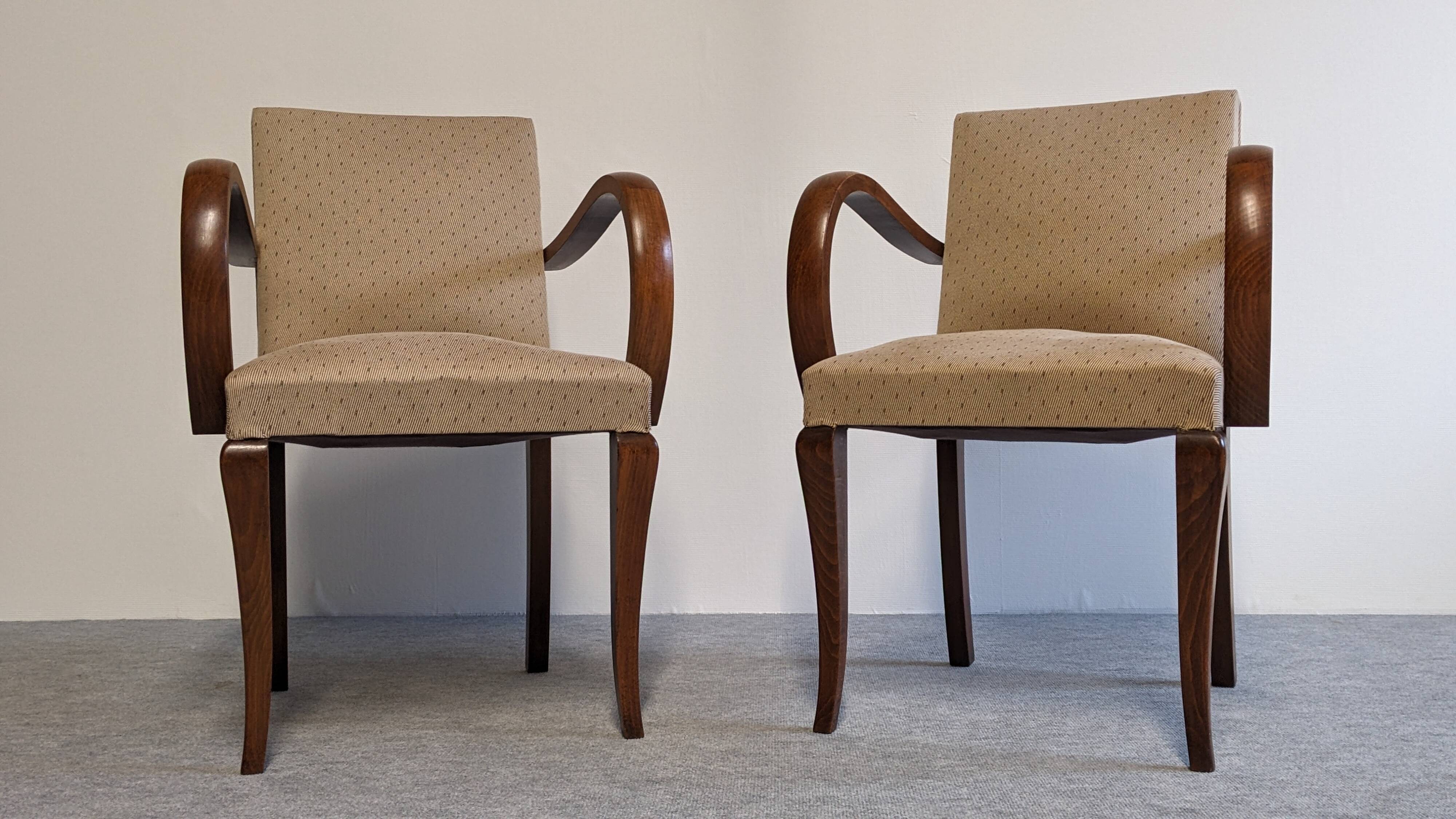 Paire de fauteuils bridge Art déco vers 1930