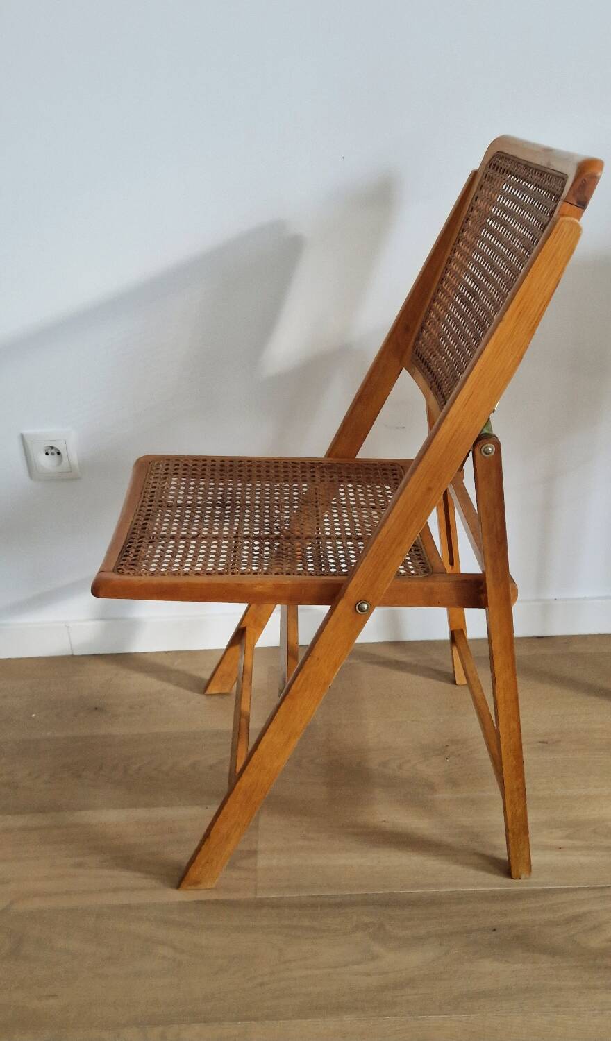 Cannage folding chair 1970
