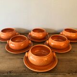 Set of 6 Gien soup bowls