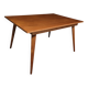 Table de salon pieds compas 50's en chêne 130x90 cm