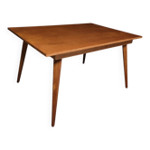 50's coffee table with tapered legs in oak, 130x90 cm.