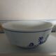 Large white salad bowl with blue flowers