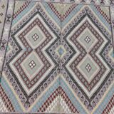 Handmade margoum rug in natural wool
