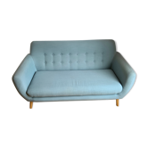 Canapé style scandinave 2/3 places bleu clair
