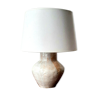 Brutalist table lamp in white enamelled ceramic Vintage of the 50s / 60s