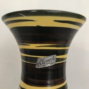 Demon vase Saint Clement, multicolored zebra decoration, numbered. Around 1950-1960