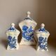 Pots à épices Delf 1895 M pour sucre poivre et sel en porcelaine