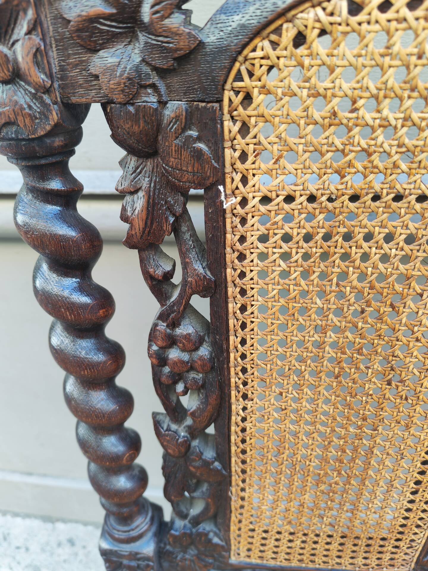 High chair in the style of Louis XIII, 19th century.