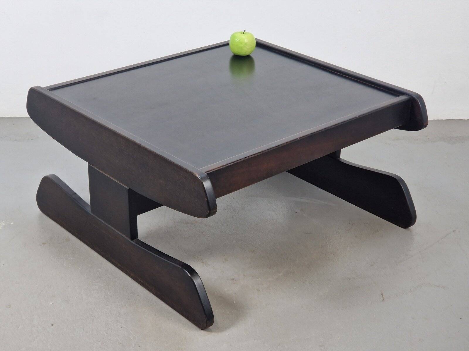 Postmodern Architectural Wooden Coffee Table, Germany, 1970s