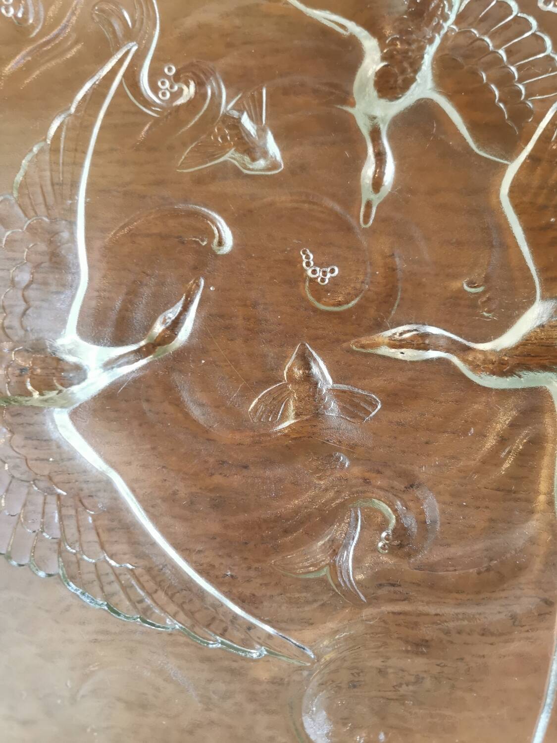 Art deco cup in pressed glass paste