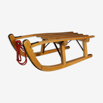 Old beech sledge Davos, 70s