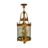 Lanterne 4 feux style Louis XVI en bronze guirlande de fleurs 70