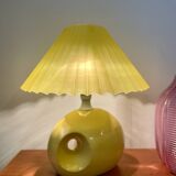 Yellow ceramic lamp organic shape