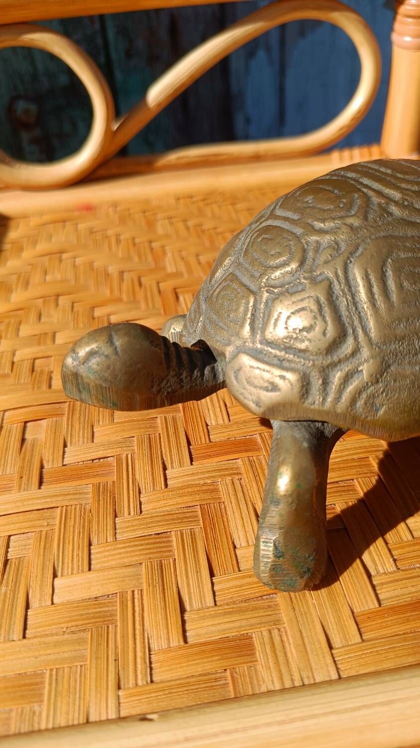 Ancient bronze tortoise ashtray