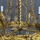 Large 155 cm crystal chandelier in Rococo style with 8 light arms.