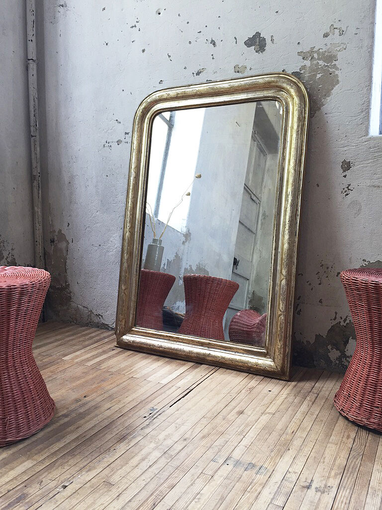 Mirror Louis Philippe flowered 75 x 109 cm