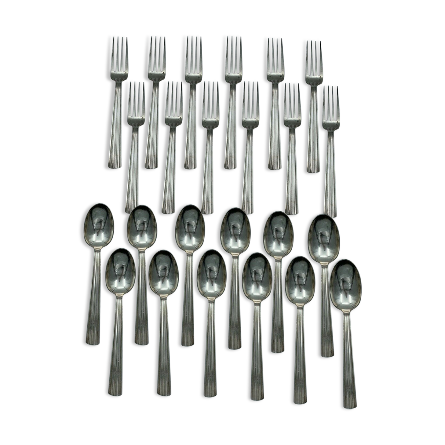 Silverware art deco 1930 forks and spoons metal argente alfenide