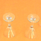 Lot de 4 verres à cocktail années 1970