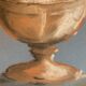 Signed painting Pastel terracotta "terracotta candy box" indigo paper