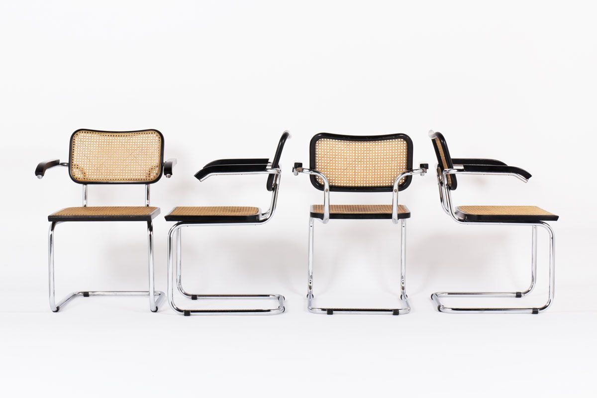 Set of 6 armchairs Marcel Breuer b64 vintage made in italy